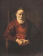REMBRANDT Harmenszoon van Rijn Portrait of an Old Man in Red ry oil painting